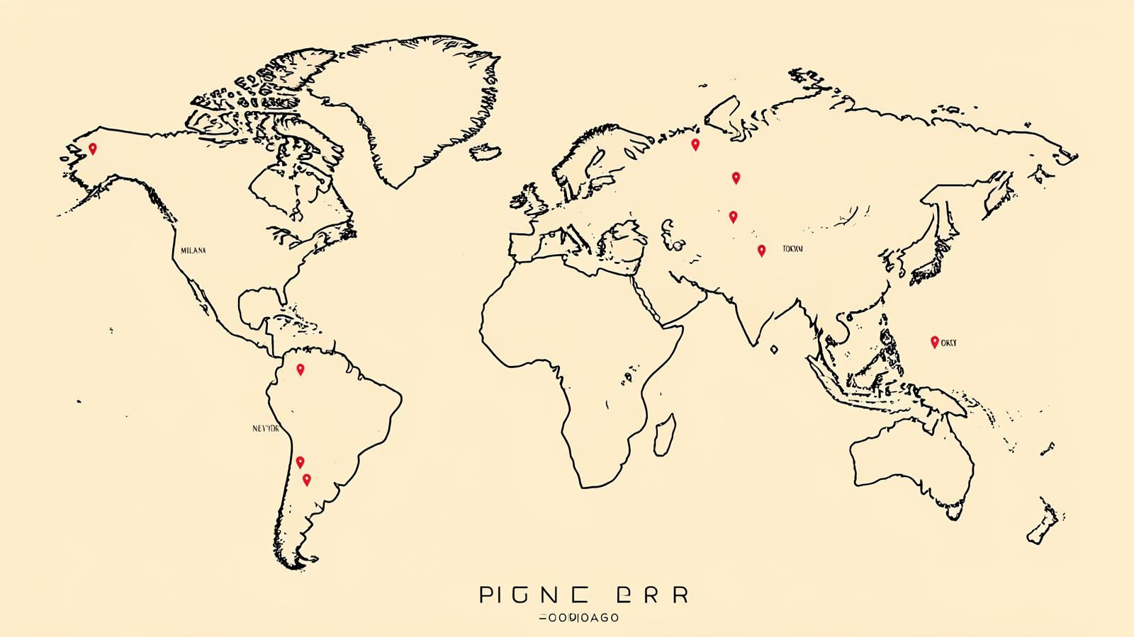 Carte du monde des destinations HANA WAY